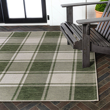 Sabine Traditional Farmhouse Bold Gingham Area Rug